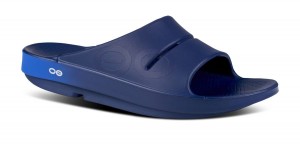 Oofos OOahh Sport Slide Sandal Sandalen Heren Koningsblauw Donkerblauw | GQ6832517