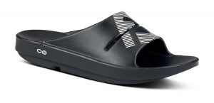 Oofos OOahh Sport Slide Sandal Sandalen Heren Wit Zwart | GB6327914