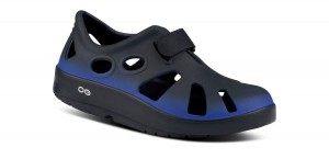 Oofos OOcandoo Sandal Schoenen Dames Zwart Koningsblauw | RZ8045763