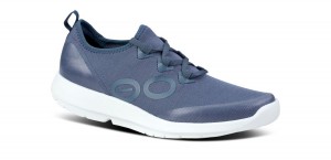 Oofos OOmg Sport LS Low Shoe Schoenen Dames Wit Blauw | WT9861037