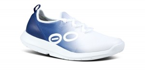 Oofos OOmg Sport LS Low Shoe Schoenen Heren Wit Donkerblauw | BQ9081423