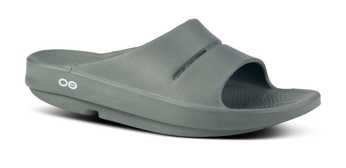 Oofos OOahh Slide Sandal Sandalen Heren Olijfgroen | EA6891420