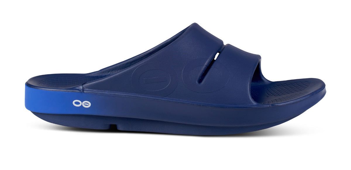 Oofos OOahh Sport Slide Sandal Sandalen Heren Koningsblauw Donkerblauw | GQ6832517