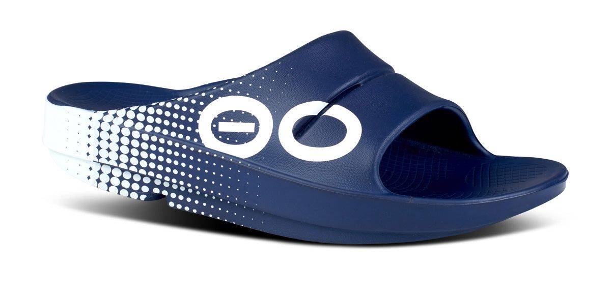 Oofos OOahh Sport Slide Sandal Sandalen Heren Donkerblauw | SB2815063