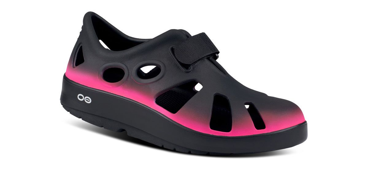 Oofos OOcandoo Sandal Sandalen Dames Zwart Roze | ZT4263918