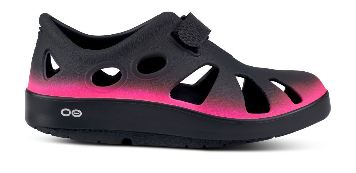 Oofos OOcandoo Sandal Schoenen Dames Zwart Roze | FL0352148