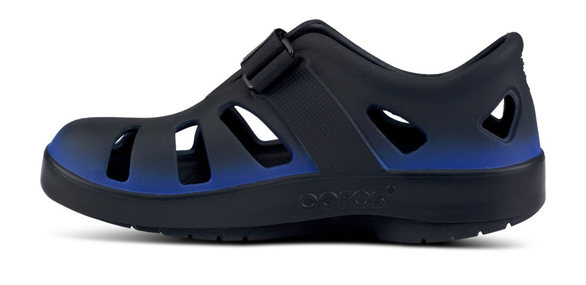 Oofos OOcandoo Sandal Schoenen Heren Zwart Koningsblauw | US2713806