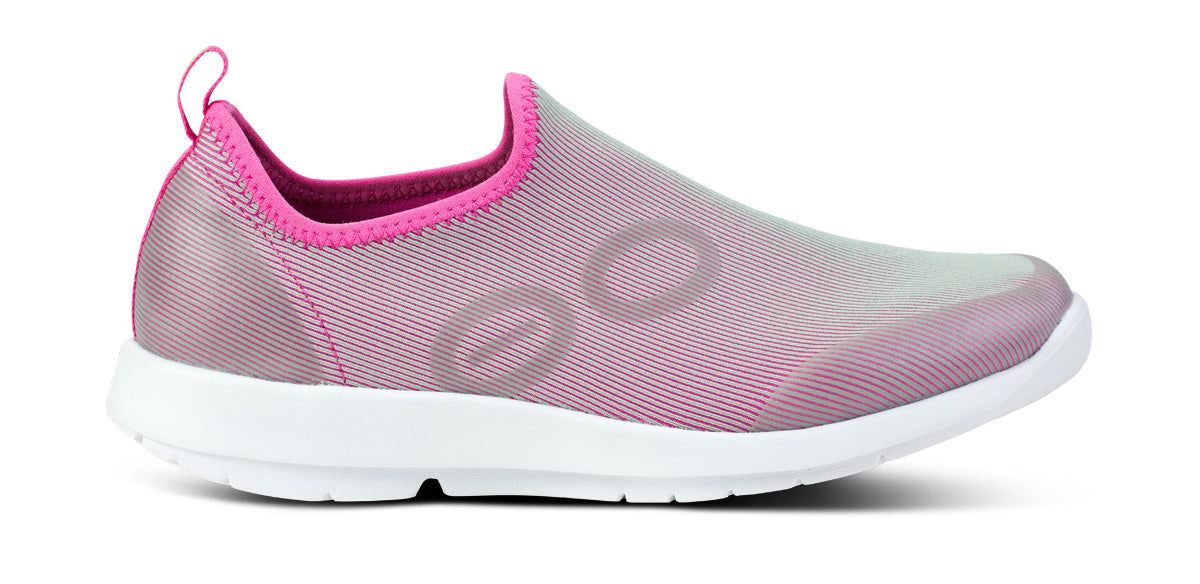 Oofos OOmg Sport Low Shoe Schoenen Dames Wit Fuchsie | JL3268905