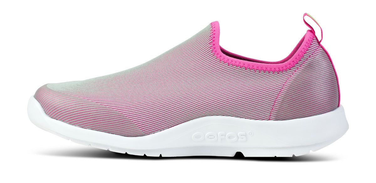 Oofos OOmg Sport Low Shoe Schoenen Dames Wit Fuchsie | JL3268905